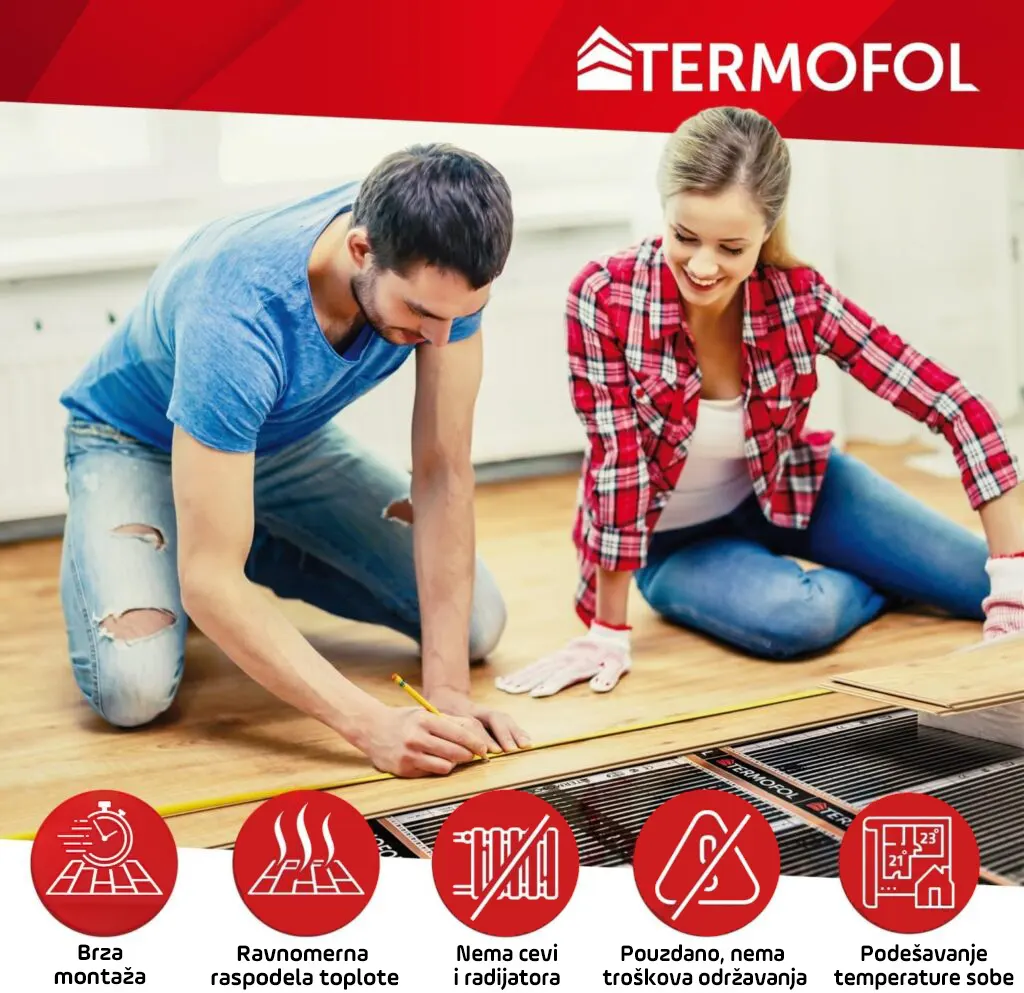 TERMOFOL grejna folija za električno podno grejanje ispod laminata